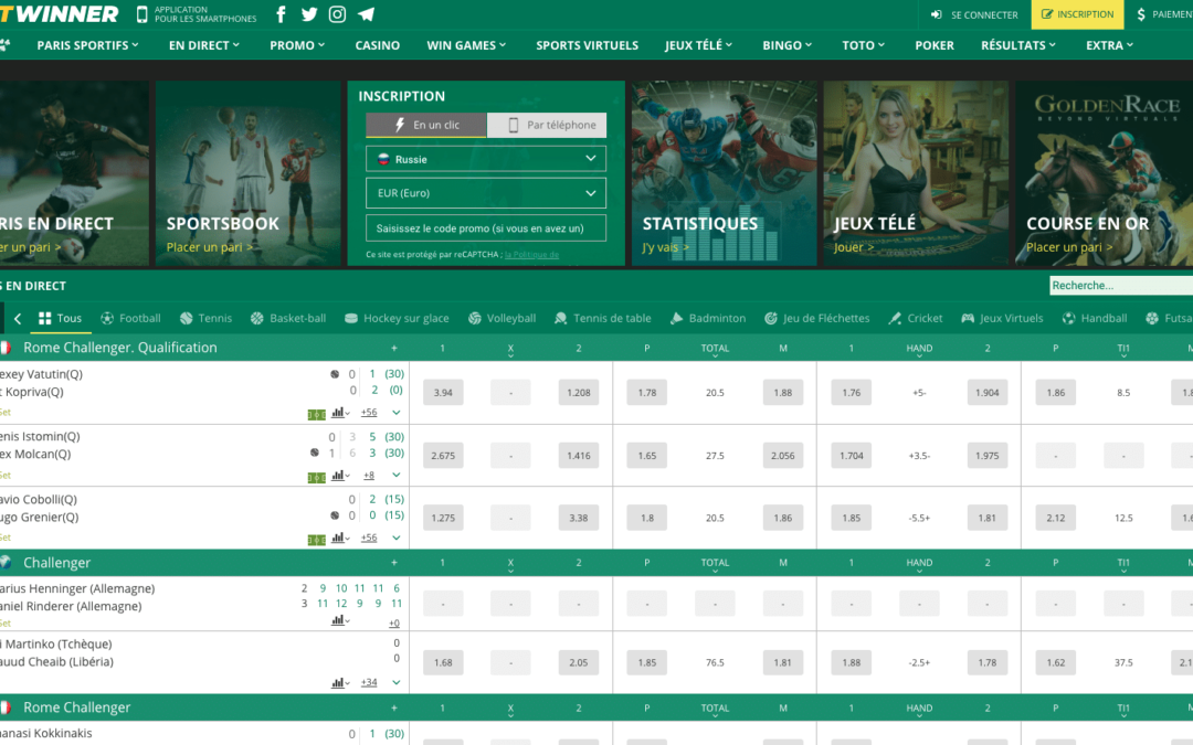 Présentation du bookmaker en ligne Betwinner