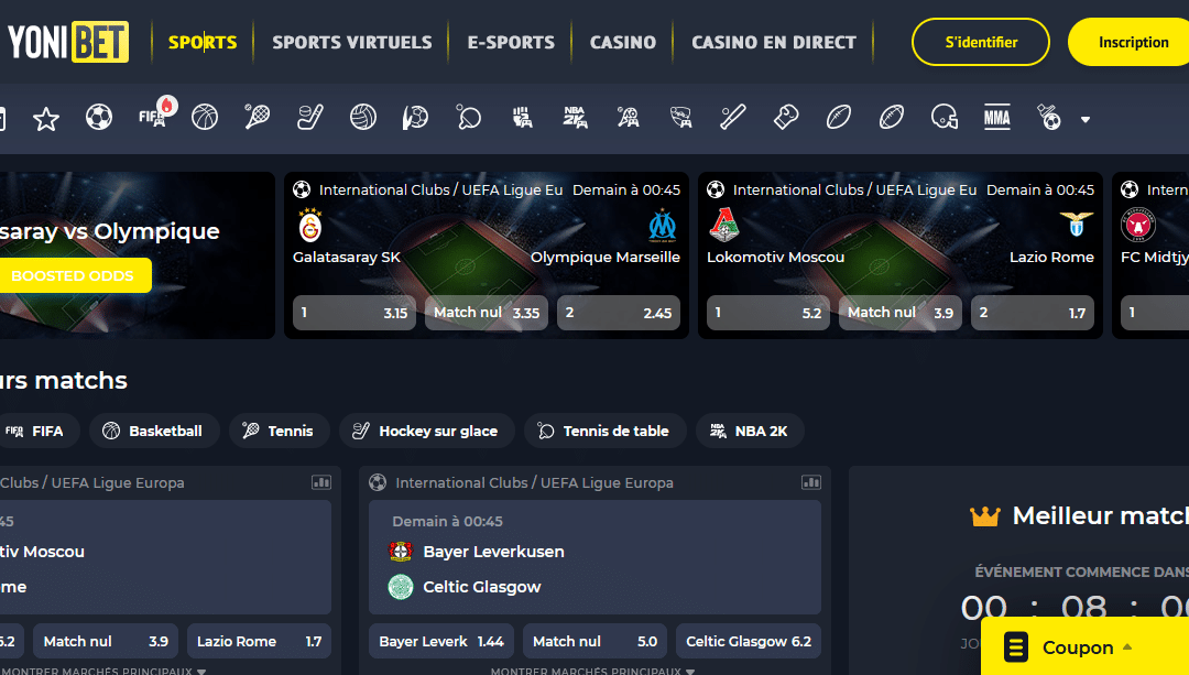 Présentation du bookmaker et casino en ligne Yonibet